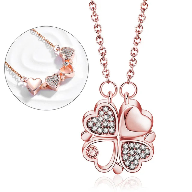 #00017 - Magnetic Love Clover Necklace