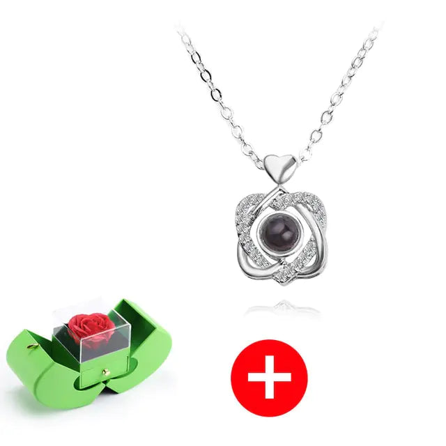 #00007 - Eternal Flower Apple Jewelry & Box