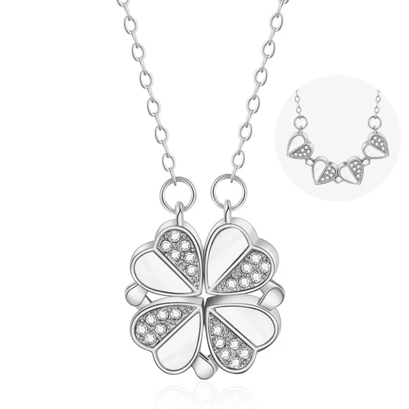 #00017 - Magnetic Love Clover Necklace