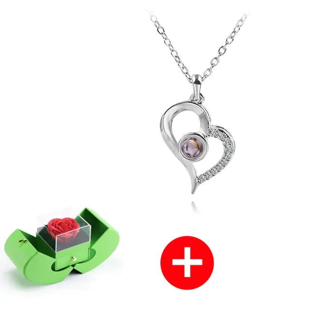 #00007 - Eternal Flower Apple Jewelry & Box