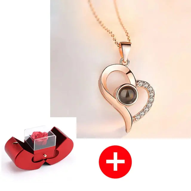 #00007 - Eternal Flower Apple Jewelry & Box