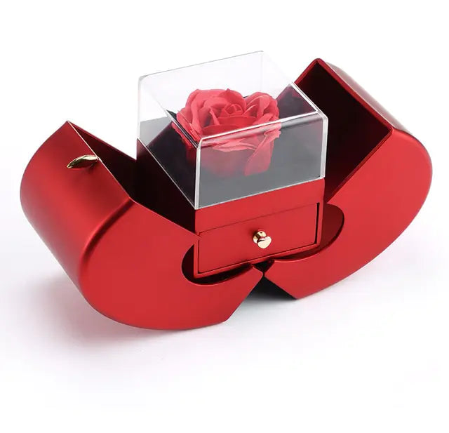 #00007 - Eternal Flower Apple Jewelry & Box
