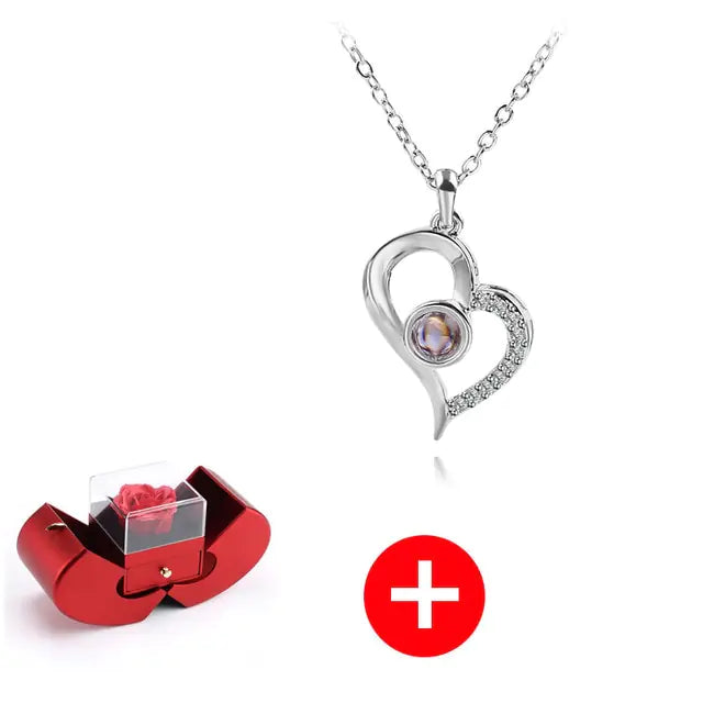 #00007 - Eternal Flower Apple Jewelry & Box