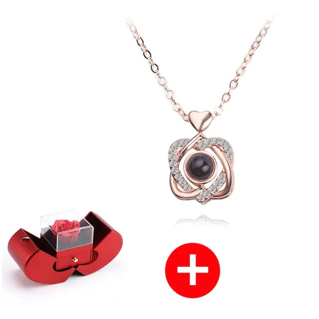 #00007 - Eternal Flower Apple Jewelry & Box