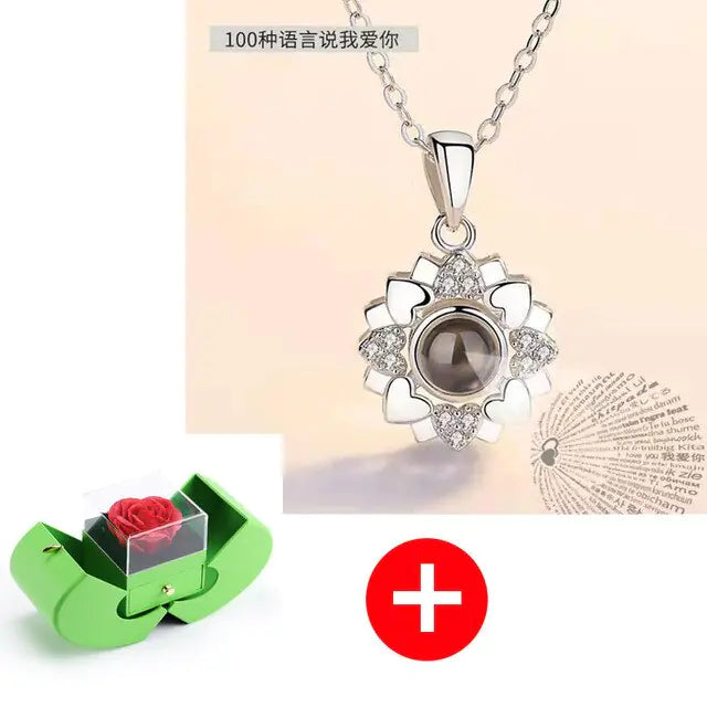 #00007 - Eternal Flower Apple Jewelry & Box