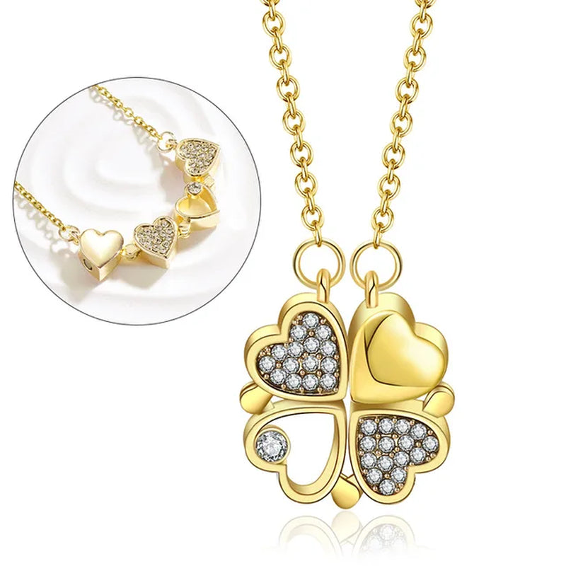 #00017 - Magnetic Love Clover Necklace