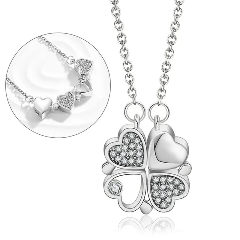 #00017 - Magnetic Love Clover Necklace