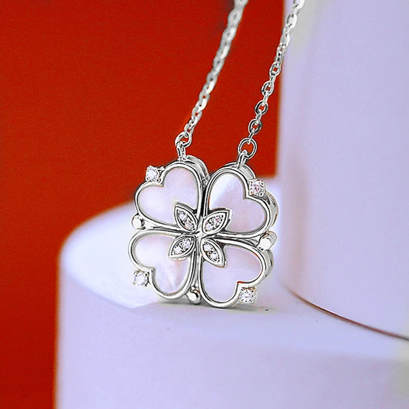 #00017 - Magnetic Love Clover Necklace
