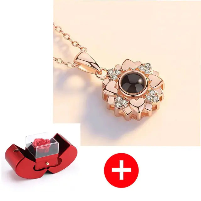 #00007 - Eternal Flower Apple Jewelry & Box