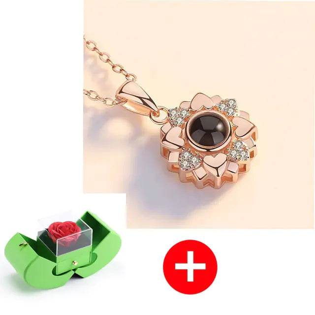 #00007 - Eternal Flower Apple Jewelry & Box