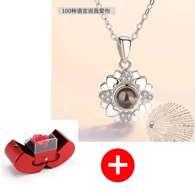#00007 - Eternal Flower Apple Jewelry & Box