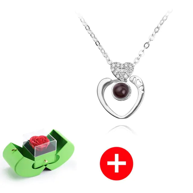 #00007 - Eternal Flower Apple Jewelry & Box