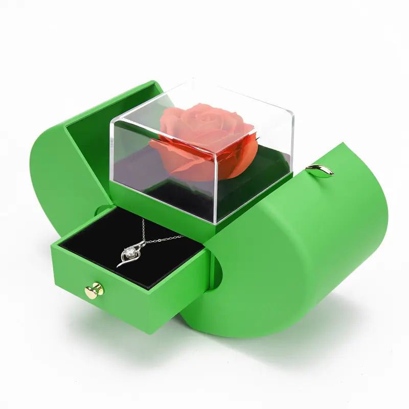 #00007 - Eternal Flower Apple Jewelry & Box