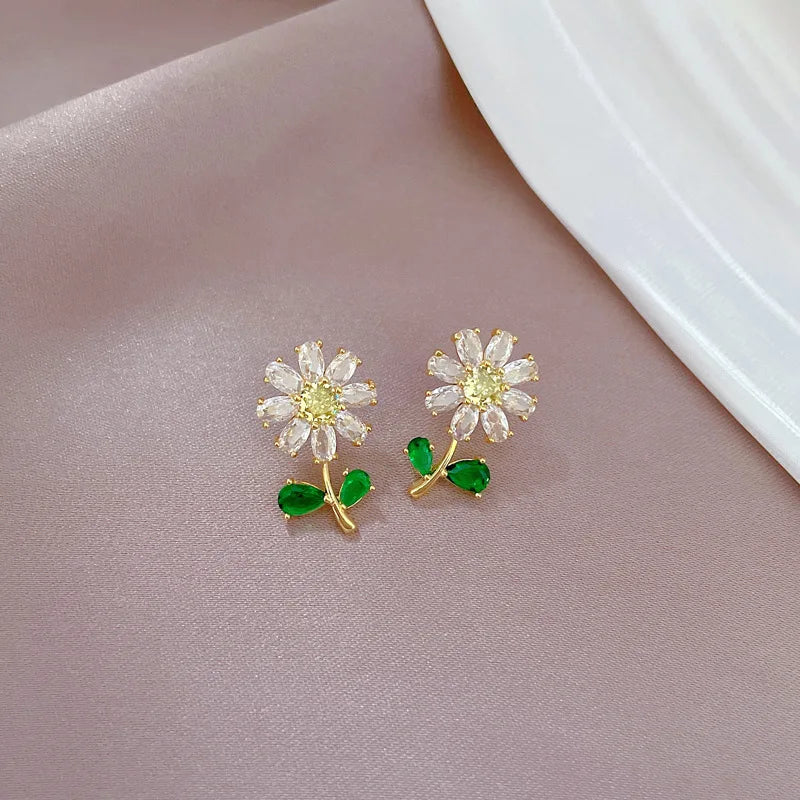 #00027 - Verdant Blossom Stainless Steel Jewelry Set