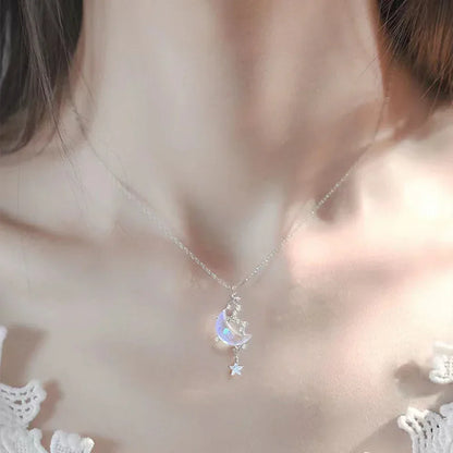 #00013 - Korean Moon Star Choker Necklace