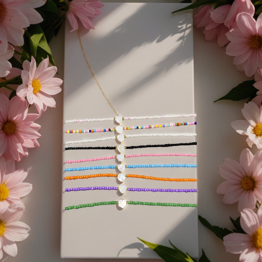 #00005 - Shell Love Heart Choker Necklace