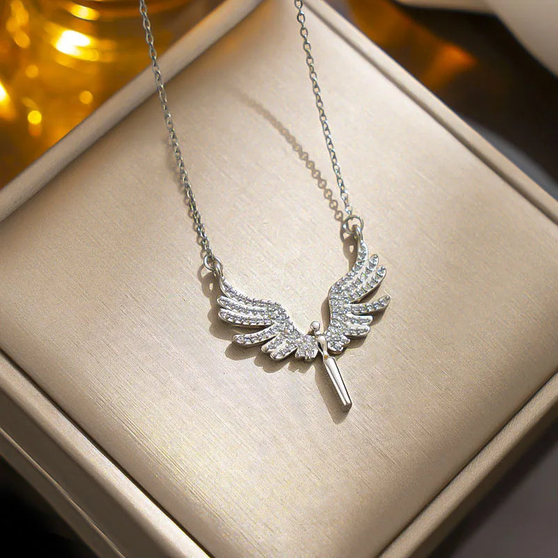 #00036 - Vintage Angelic Wing Necklace Set