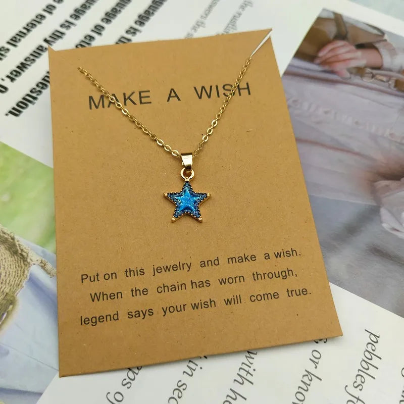 #00004 - Enamel Moon and Planet Pendant Necklaces