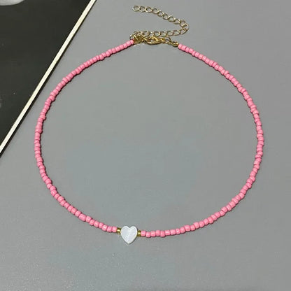 #00005 - Shell Love Heart Choker Necklace