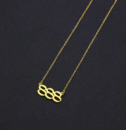 #00014 - Lucky Numbers Angel Necklace