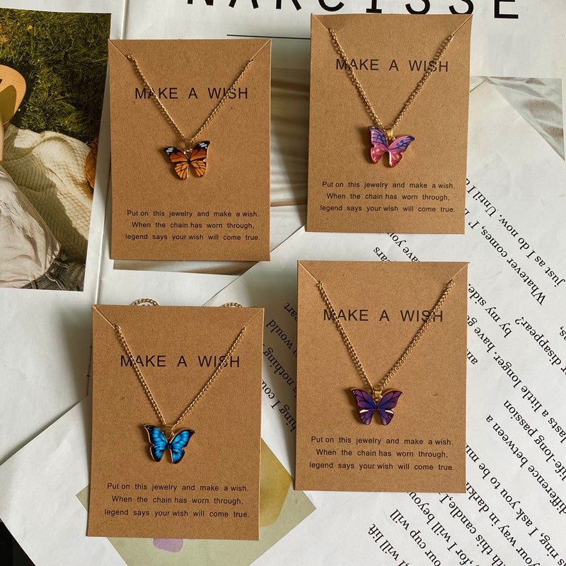 #00026 - Korean Style Butterfly Pendant Necklace & earing
