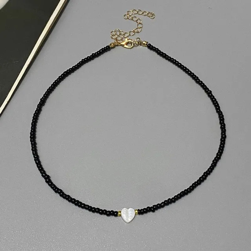 #00005 - Shell Love Heart Choker Necklace