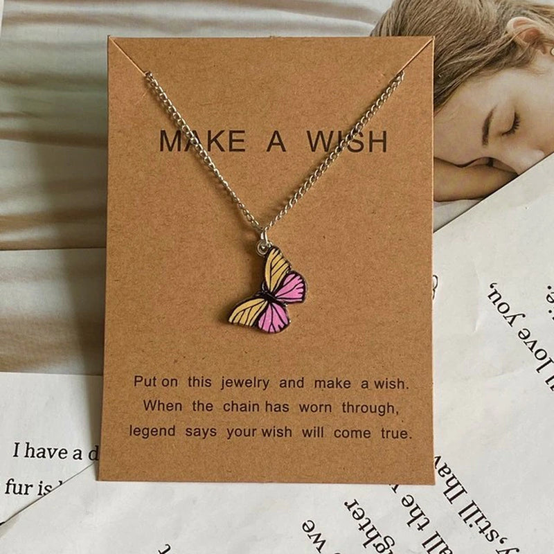#00026 - Korean Style Butterfly Pendant Necklace & earing