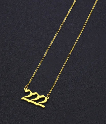 #00014 - Lucky Numbers Angel Necklace