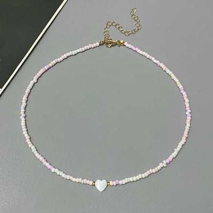 #00005 - Shell Love Heart Choker Necklace