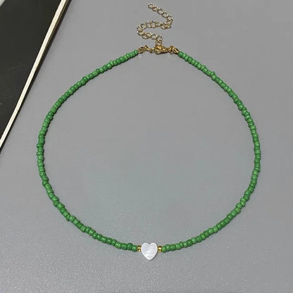 #00005 - Shell Love Heart Choker Necklace