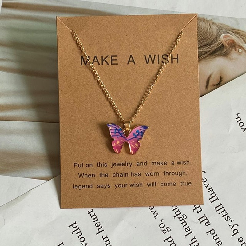 #00026 - Korean Style Butterfly Pendant Necklace & earing