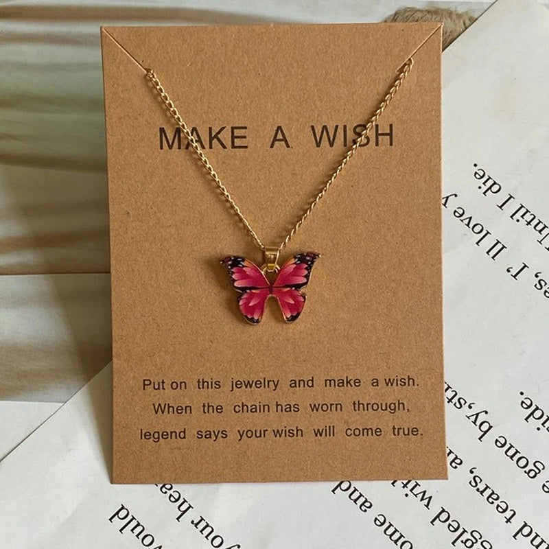 #00026 - Korean Style Butterfly Pendant Necklace & earing