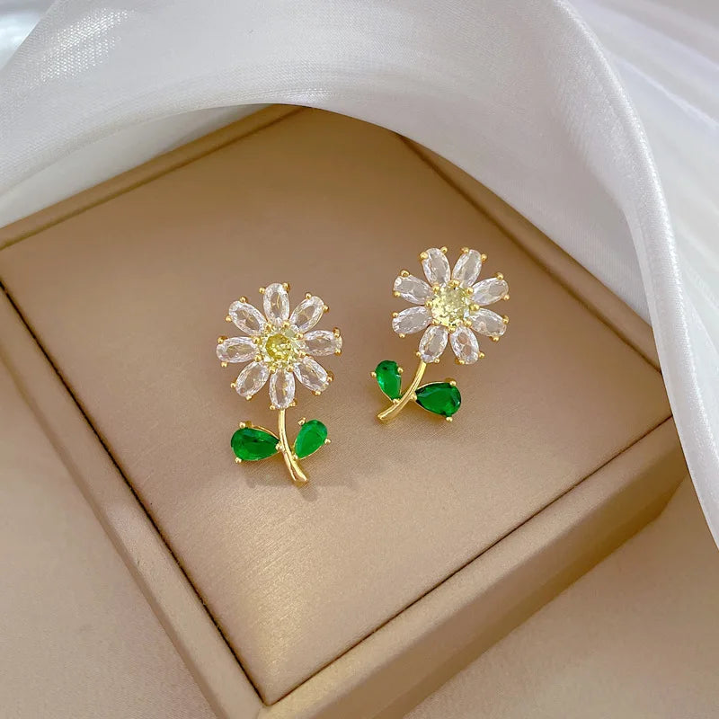 #00027 - Verdant Blossom Stainless Steel Jewelry Set
