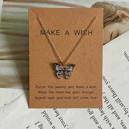 #00026 - Korean Style Butterfly Pendant Necklace & earing