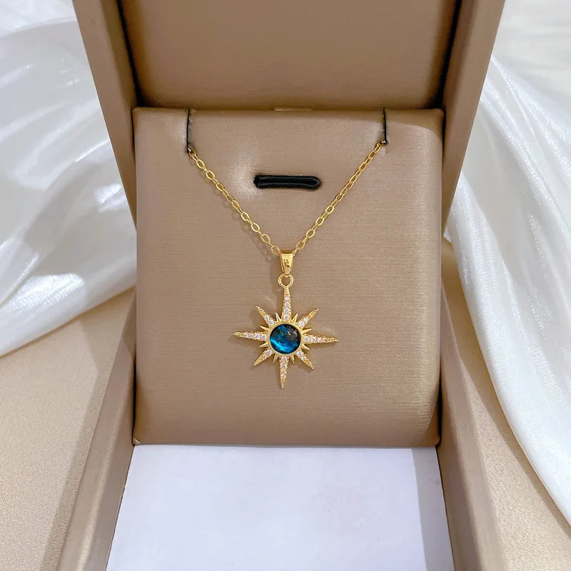 #00035 - Starry Planet Zircon Necklace Set