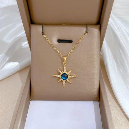 #00035 - Starry Planet Zircon Necklace Set