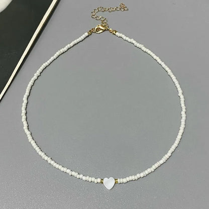 #00005 - Shell Love Heart Choker Necklace