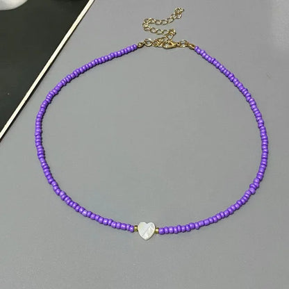 #00005 - Shell Love Heart Choker Necklace