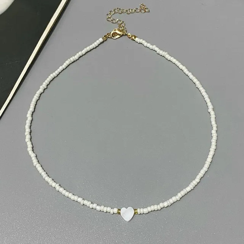 #00005 - Shell Love Heart Choker Necklace