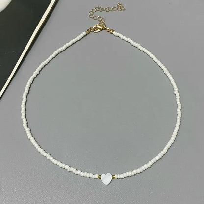 #00005 - Shell Love Heart Choker Necklace