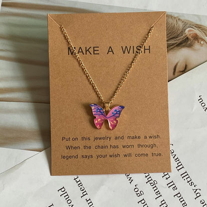 #00026 - Korean Style Butterfly Pendant Necklace & earing