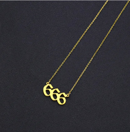 #00014 - Lucky Numbers Angel Necklace