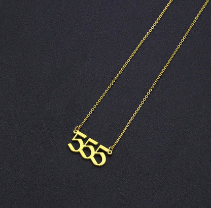 #00014 - Lucky Numbers Angel Necklace
