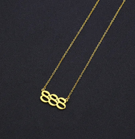 #00014 - Lucky Numbers Angel Necklace
