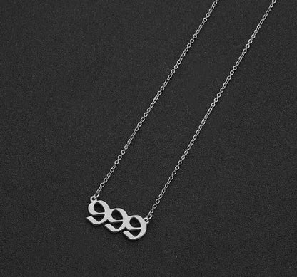 #00014 - Lucky Numbers Angel Necklace