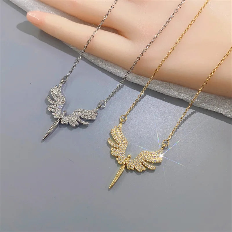 #00036 - Vintage Angelic Wing Necklace Set