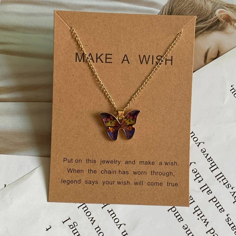 #00026 - Korean Style Butterfly Pendant Necklace & earing