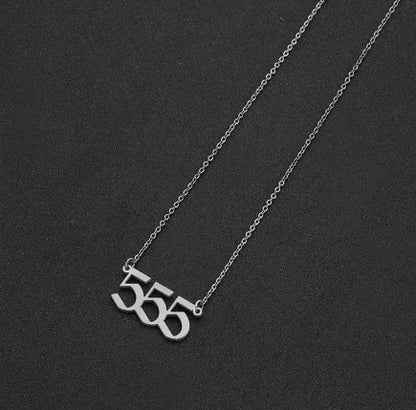 #00014 - Lucky Numbers Angel Necklace