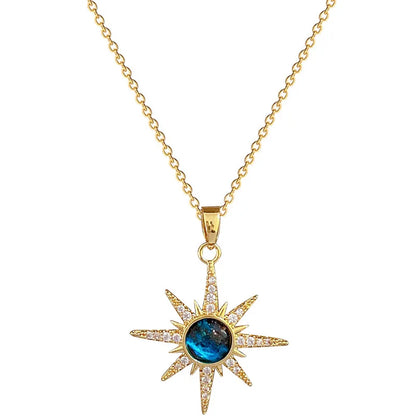 #00035 - Starry Planet Zircon Necklace Set