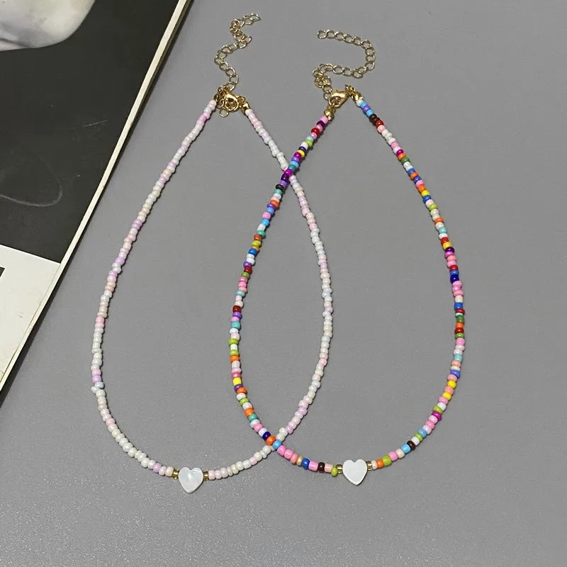 #00005 - Shell Love Heart Choker Necklace